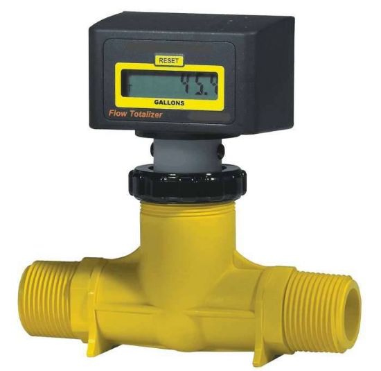 VWR Cole-Parmer Paddle-Wheel Flowmeter with Totalizer, 3–30 GPM, 3/4 ...