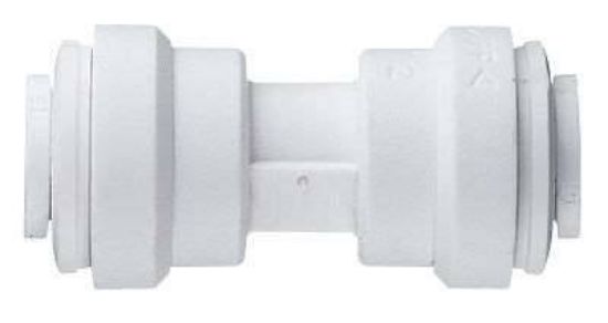 John Guest, Push-to-connect straight unions, PP0408W-US, polypropylene, 1/4", 10/pack_1148336