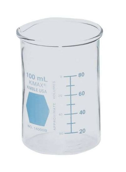 DWK Life Sciences (Kimble) Griffin Beaker, Blue Coded, 50 mL, Kimax KG ...