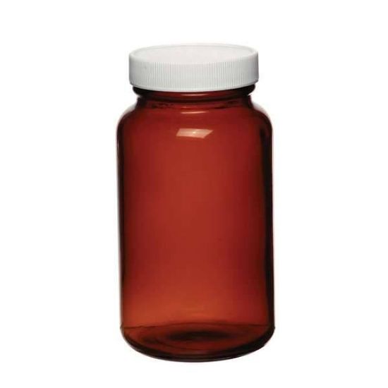 Cole-Parmer Bottle, Amber Wide-mouth Packers, 2 oz, 24/cs_1137467