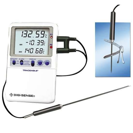 Digi-Sense Calibrated High-Accuracy RTD Freezer Digital Thermometer, SS Probe_1140487