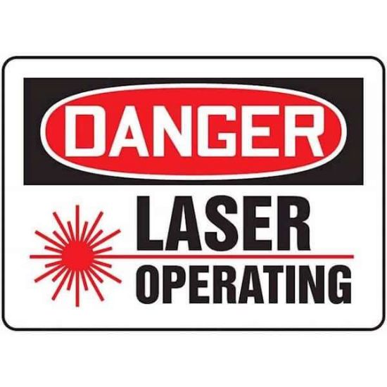 Accuform Safety Sign Danger Laser Operating 7 x 10 Plastic | John ...