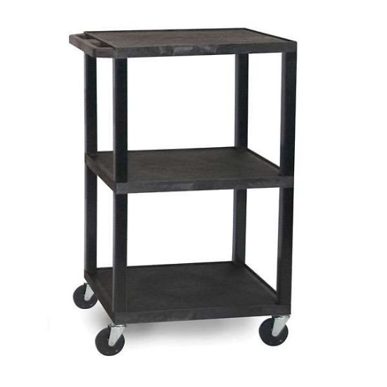 CART W 2 SHELVES FLAT BLK_1153303