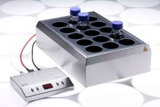 2Mag, Stirring Heating Plate, STIRRING DRYBATH 15-250 with heatMIXcontrol, 15 Point, PTFE-coated aluminium, 250 ml bottles or 400 ml beaker, 84 mm_1191375