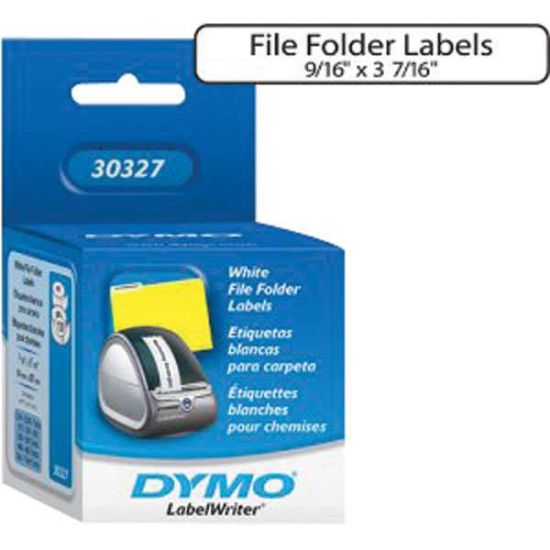 Dymo, File labels, 30327, 9/16" x 3 7/16", 130 labels/roll, 2 rolls/pack_1169113