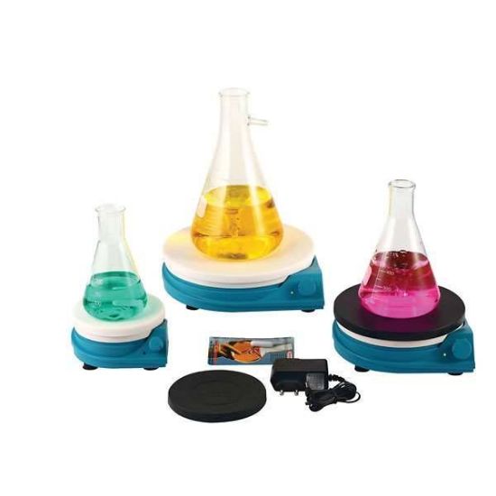 Lab Companion AAA330115B Round top Magnetic Stirrer with silicon plate cover, 2L, 100-240V_1177045