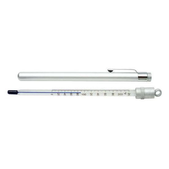 Digi-Sense, Pocket Liquid-In-Glass Thermometer; -10 to 110C, Closed Metal Case, Organic Liquid Fill_1179550