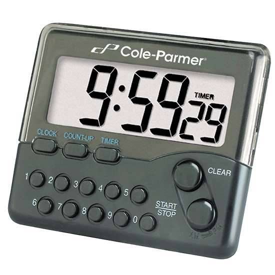 Cole-Parmer Jumbo Display Push-Button Digital Clock/Timer_1185885