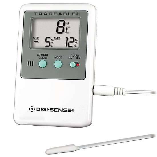 Traceable Fridge/Freezer Digital Thermometer with Calibration; 5 mL Bottle Probe_1174400