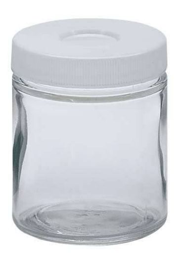 Cole-Parmer Essentials Pre-Cleaned EPA Wide-Mouth Septa Jar, Clear Glass, 60mL (2 oz ), 24/CS_1185509