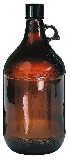 Cole-Parmer Essentials, Pre-Cleaned EPA Narrow-Mouth Jug, Amber Glass, 2500mL (84.5 oz); 6/CS_1185482
