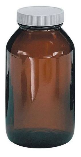 Cole-Parmer Essentials, Pre-Cleaned EPA Wide-Mouth Bottle, Amber Glass, 125mL (4 oz); 12/CS_1172164