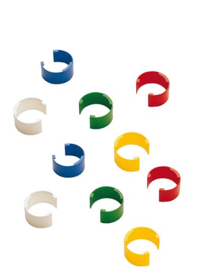 Gilson, COLORIS Pipette Identification Clips, color-coded, markable, 10/pack_1190099