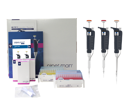 Gilson PIPETMAN G Micro-Volume Kit Pipette, P2G, P10G, P100G, Manual Air Displacement, D10/D200 TIPACK, Metal Ejector_1190116