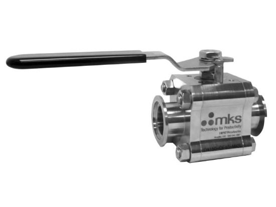 High Vacuum Ball Valve, 2-way, Manual, NW40 Port, ISO-KF Flange_1329179