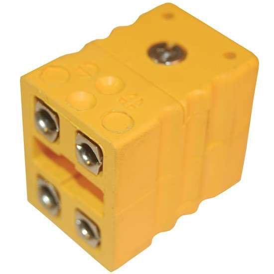 Digi-Sense Dual Thermocouple Connector, Standard, Female, Type-K; 1/ea_1206454
