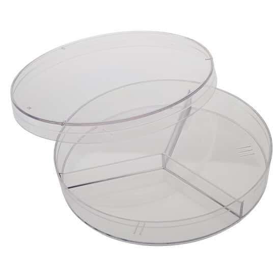 CELLTREAT Scientific Products 229683 Triple Compartment Sterile Petri Dishes, 100 x 15 mm; 500/cs_1204308