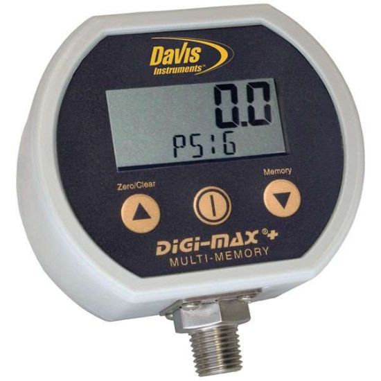 Davis Instruments Digital Pressure Gauge with 4 Memory Storage, 1/4" NPT(M); 30" Hg to 200 psi_1207705