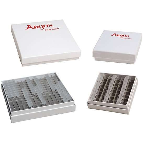 Argos Technologies Cardboard Freezer Box, 3 x 3 x 1"; 64 PCR Tubes_1221079