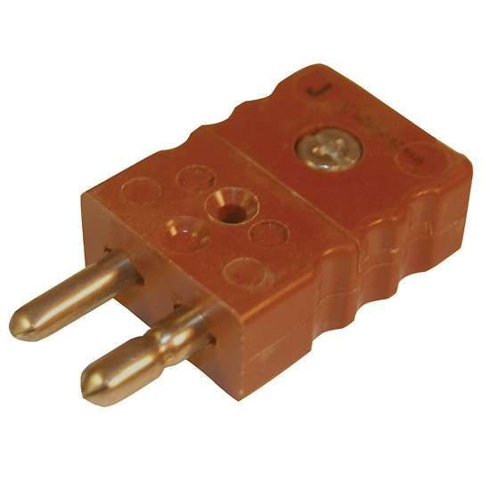 Digi-Sense Standard Type-J Thermocouple Male Connector, 2 Pin, Hollow_1228608