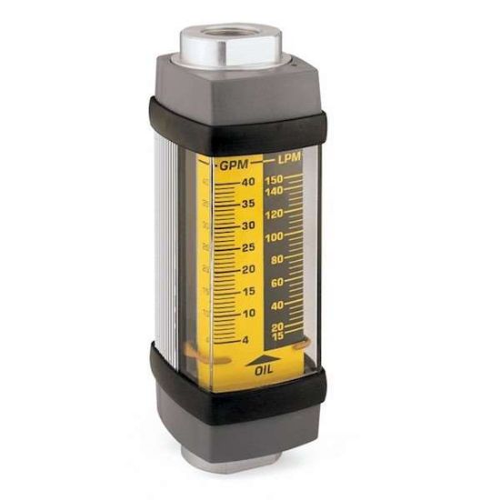 Hedland H601A-015 Flow Meter, 1/2in. Alum, 1.0/15 GPM Oil 1/2" Aluminum Body, NPTF Connection_1230022