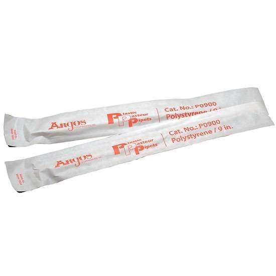 Argos Technologies Sterile Plastic Pasteur Pipettes, 230 mm, Individually Wrap; 200/PK_1216040