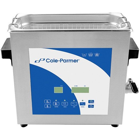 Cole-Parmer 6 Liter Ultrasonic Cleaner with Digital Timer and Heat, 230 VAC_1214899