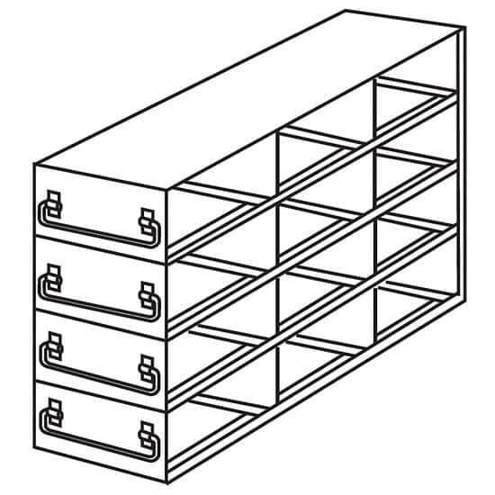 Argos Technologies PolarSafe® RD343A Upright Freezer Drawer Rack for Standard 3" Boxes, 3 x 4 Array_1217531