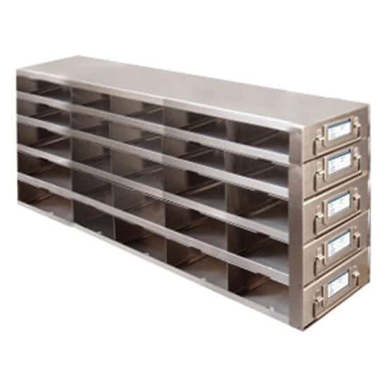 Argos Technologies PolarSafe® RDMP55A Upright Freezer Drawer Rack for 96/384-Well Plates, 96-Well Boxes, or Boxes w/ 2 1/8" Max H, 5 x 5 Array_1238661