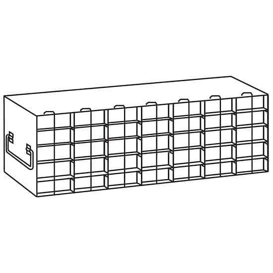 Argos Technologies PolarSafe® RDP75A Upright Freezer Rack for 96 Deep-Well Microtiter Plates or 1 3/4" Max H Boxes, 7 x 5 Array_1238663