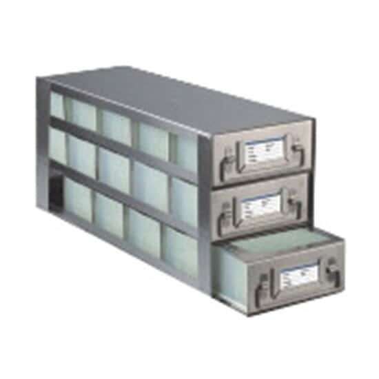 Argos Technologies PolarSafe® RDDP53A Upright Freezer Drawer Rack for 96 Deep-Well Plates or 1 3/4" Max H Boxes, 5 x 3 Array_1238665