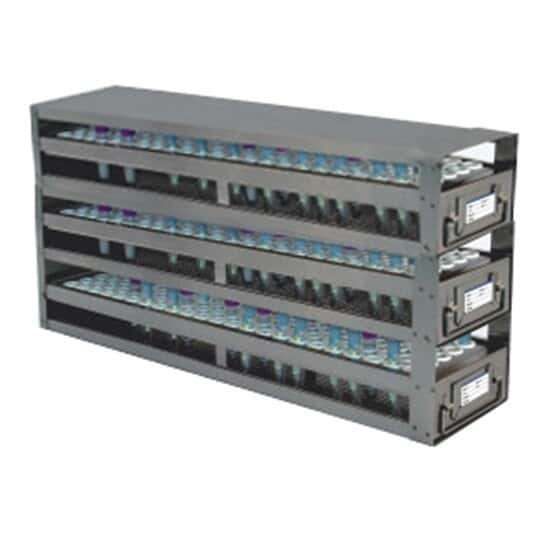 Argos Technologies PolarSafe® RDLT033A Upright Freezer Drawer Rack for 3 mL Blood Sample Tubes; 3 Drawers, holds 375 tubes_1217535