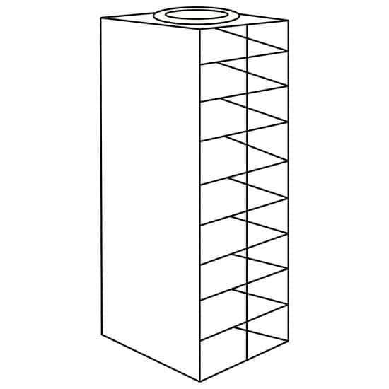 Argos Technologies PolarSafe® RCMH09A Vertical/Chest Freezer Rack for Microtube Boxes with 3 7/16 " Max Height, 9 box capacity_1228725