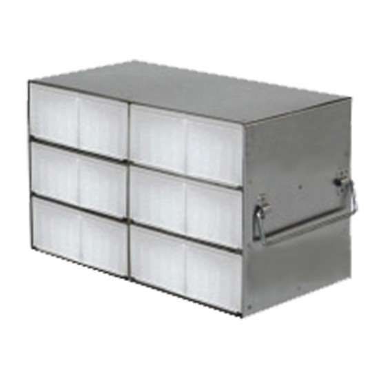 Argos Technologies PolarSafe® RM2305A Upright Freezer Rack for 50-Cell 0.5 mL Microtube Boxes, 2 x 3 x 2 Array_1210741