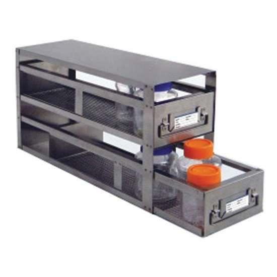 Argos Technologies PolarSafe® RDLB2A Upright Freezer Drawer Rack for Storage Bottles ≤4 13/16"H; 2 Drawers, area/drawer: 20 5/8" x 4 1/2"_1229938