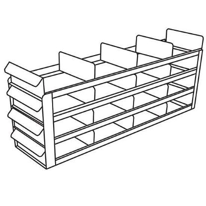 Argos Technologies PolarSafe® RFS442A Upright Freezer Sliding Tray Eco-Rack for Standard 2" Boxes, 4 x 4 Array_1230107