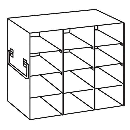 Argos Technologies PolarSafe® RFS10034A Upright Freezer Rack for 100-Place Slide Boxes, 3 x 4 Array_1208043