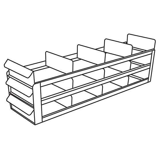 Argos Technologies PolarSafe® RFS433A Upright Freezer Sliding Tray Eco-Racks for Standard 3" Boxes, 4 x 3 Array_1230202