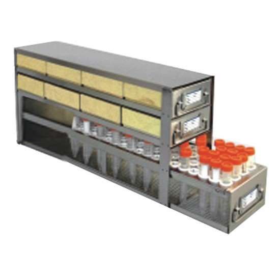 Argos Technologies PolarSafe® RDLT15422A Upright Freezer Drawer Rack, 2 Drawers for 8 Boxes & 1 for (80) 15 mL Tubes_1228412