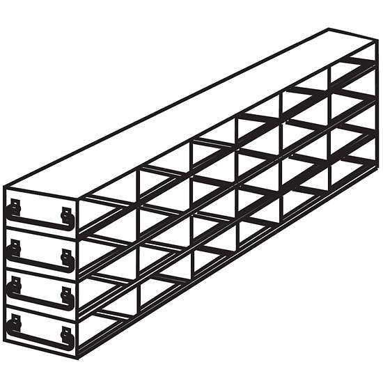 Argos Technologies PolarSafe® RDPCR64A Upright Drawer Freezer Rack for 0.2 mL Tube 96-Well PCR Boxes, 6 x 4 x 2 Array_1227873
