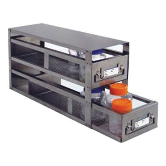 Argos Technologies PolarSafe® RDB102A Upright Freezer Drawer Rack for Storage Bottles ≤4 3/16"H; 2 Drawers, area/drawer: 15" x 4 1/2"_1217965