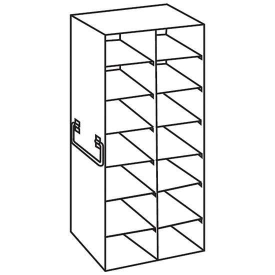 Argos Technologies PolarSafe® RFS10027A Upright Freezer Rack for 100-Place Slide Boxes, 2 x 7 Array_1217760