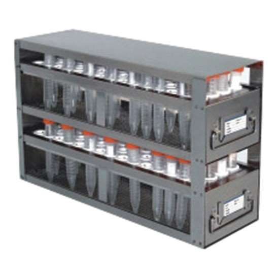 Argos Technologies PolarSafe® RDT1550A Upright Freezer Drawer Rack, 15 & 50 mL Tubes; 2 Drawers, holds (80) 15 mL & (39) 50 mL Tubes_1227928