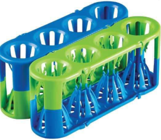 Heathrow Scientific Adapt-A-Rack® Modular Tube Rack System, blue & green, 7 to 50 mL tubes, 2/pk_1227227