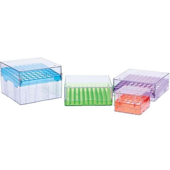 Argos Technologies Magne-Box Magne-Box™ Magnetic Polycarbonate Cryo-Boxes, 100-Place, Green, 5 1/4 x 5 1/4 x 2 1/16", 4/pk_1217899