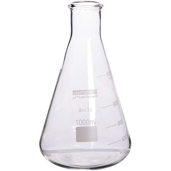 Cole-Parmer elements Erlenmeyer Flask, Glass, 5000 mL, 1/pk_1240570