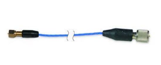 Model: 030B10 - Miniature, low-noise, blue coaxial cable, 10-ft, M3 plug to 10-32 plug_1229223