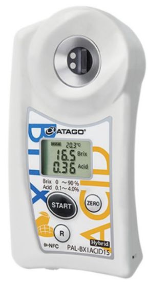Atago, Refractometer Acid Meter Kit, PAL-BX|ACID15 Master Kit, Mango, Brix: 0.0 to 90.0%, Acid(g/100mL): 0.10 to 4.00%, 10.0 to 40.0 degC_1408557