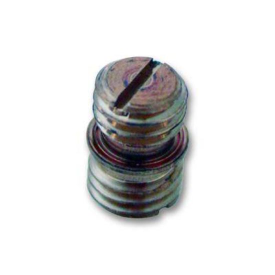 Model: M081A19 - Mounting stud, 1/4-28 to M6x1 x 8.6 mm long, stainless steel w/shoulder_1240875