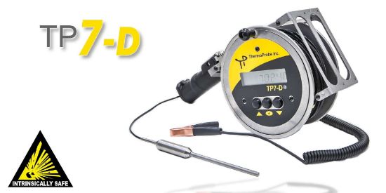 TP7-D Thermometer, 50ft (15m) cable, Standard Weight Probe, No Brass Markers, ATEX/IECEx Certification (Ex ia IIB T4 Ga), Ambient temperature range -20°C to +40°C_1226259